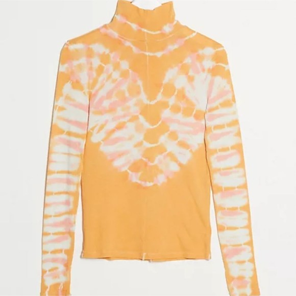 Free People Tops - Free People We The Free Mock Neck Tie Dye Paloma Combo Shirt Size M
